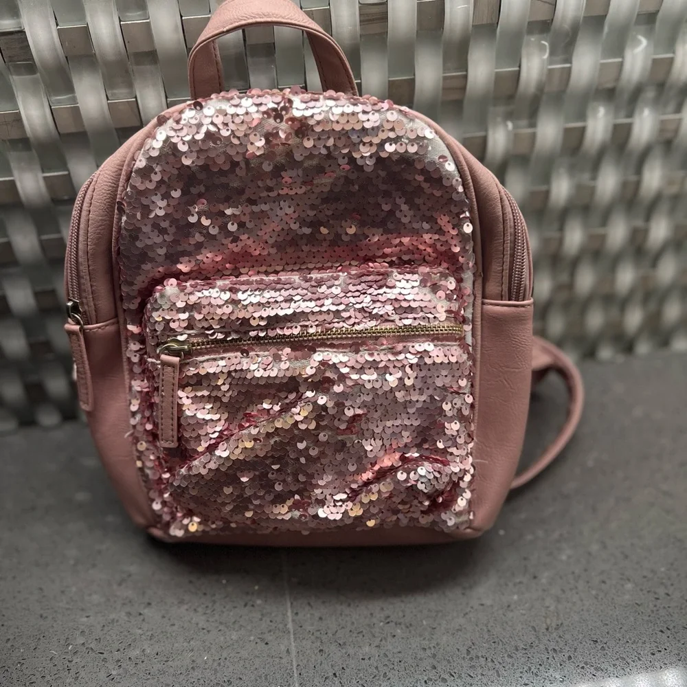 Pink Sequin girls Backpack